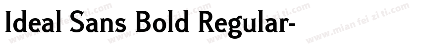 Ideal Sans Bold Regular字体转换